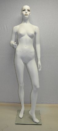 Dámska figurína bielej farby s hlavou