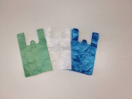 HDPE mikroténové košelové tašky, nost.1kg,modrý
