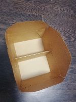 Krabička Kraft s dvoma priehradkami 50ks /bal ( 213x155x46mm)
