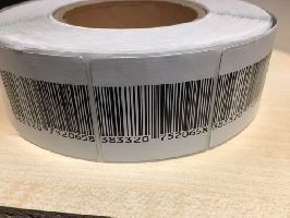 Papírové etikety 4x3,8,2Mhz s čárovým kódem,1000ks/rol