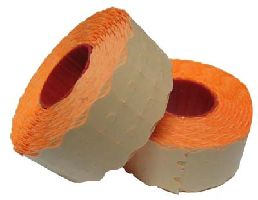 Samolepící cenové etikety UNI 26x12mm-oranžová