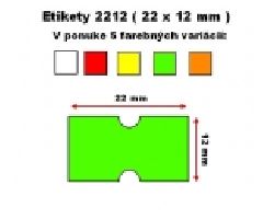 Samolepiace cenové etikety Cola-ply 22x12mm-zelená