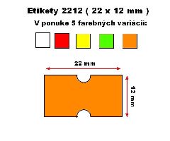 Samolepící cenové etikety Cola-ply22x12mm-oranžová