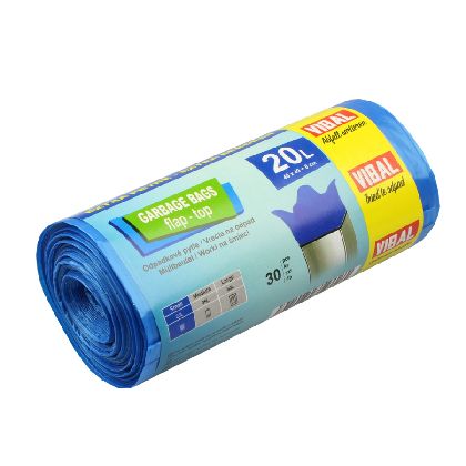 Odpad. pytle PREMIUM S-20L,modrá,48x57cm,30ksx20r