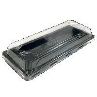 BOPS čierny Sushi box s viečkom 220x90x50,50ks/bal,8bal/kar
