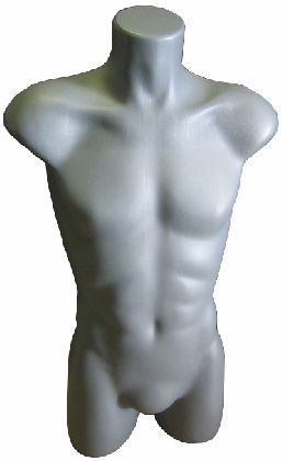 Männliches Torso 3/4 Körper; Kunststoff