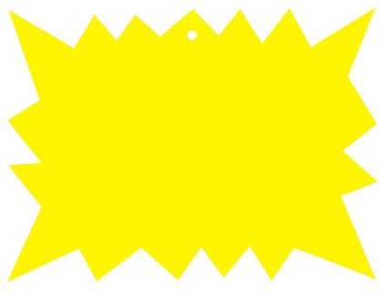 Visačky  REBEL 120x88, žlté, bal./100ks