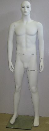 Pánska figurína biela s hlavou